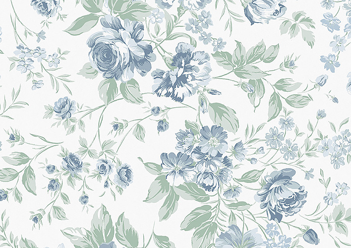 Shabby Chic by Rachel Ashwell Romantic Rose, Blue - Twist&Fit Roman Blind - Image 7